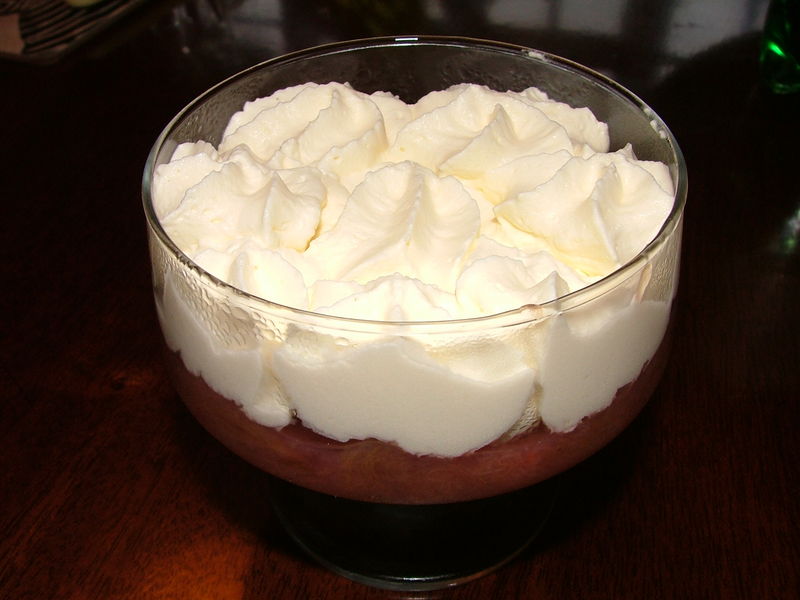 Rhubarb With Chantilly Cream