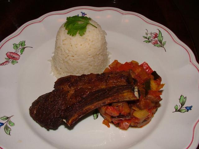 Lamb with Ratatouille and Rice