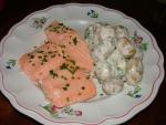 Steamed Salmon With New Potato Salad