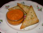 Vegetable Samosas with Curry Sauce /starter/