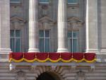 The balcony of the Buckingham Palace